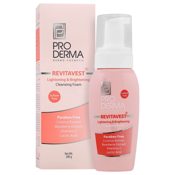 فوم شستشو و روشن کننده پوست صورت پرودرما